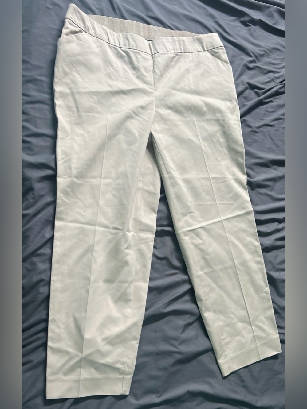 Avenue Women's Light Gray Straight Leg Dress Pants